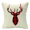 Festive Christmas Cushion Cover Featuring Adorable Reindeer And Snowflakes Design