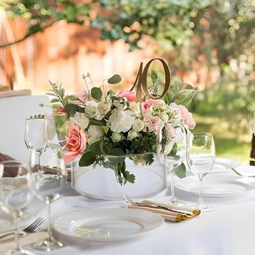Прозрачная акриловая ваза для цветов, цветочная аранжировка, герметичный стол, цветочный центральный элемент, многофункциональная 12 отверстий для домашнего и свадебного декора