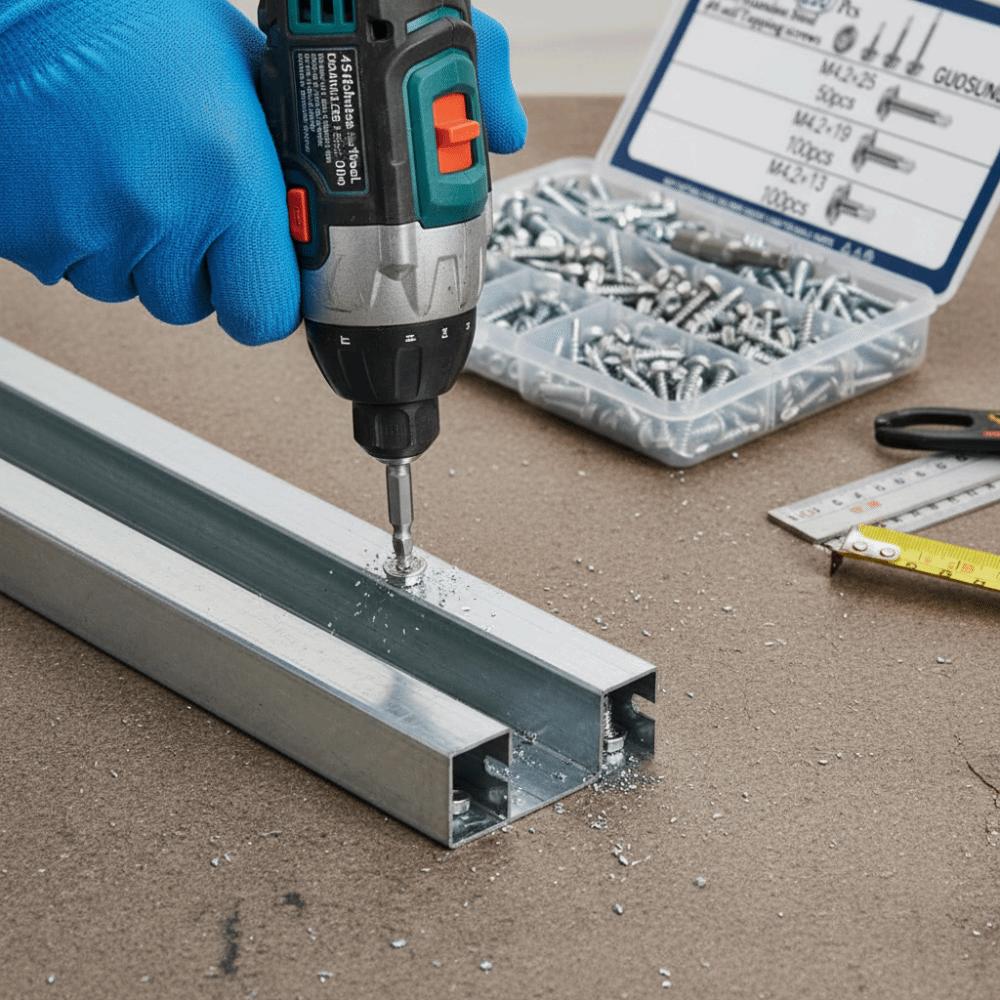 Саморезы с большой круглой головкой M4.2 для листового металла с пазом Строительные