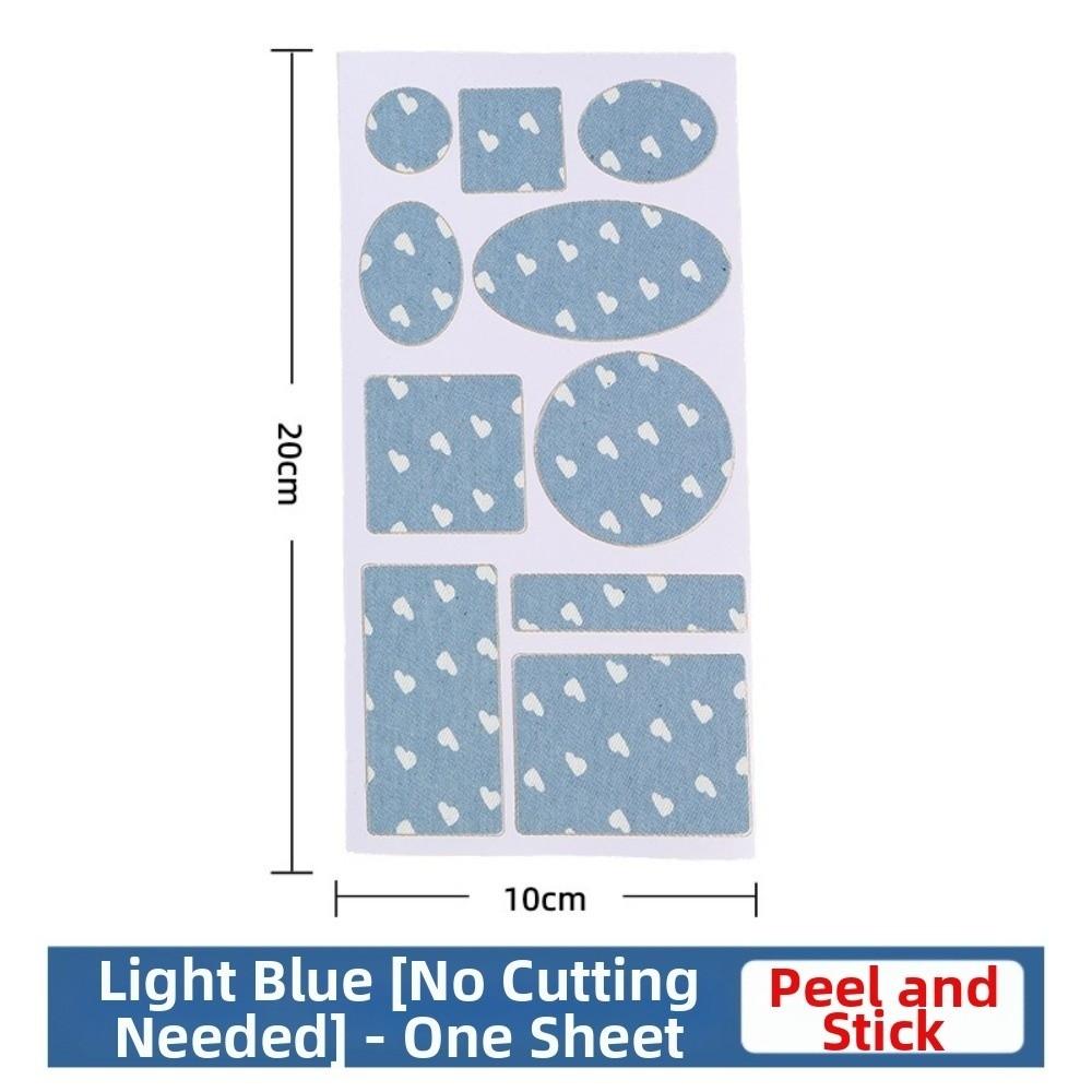 Reinforcement Repair Patches Blue Denim Clothing Patches New Self-Adhesive Patches for Knee Repair