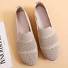 Летние новые трикотажные женские туфли с плоской подошвой, модные легкие туфли для женщин, дышащая женская обувь