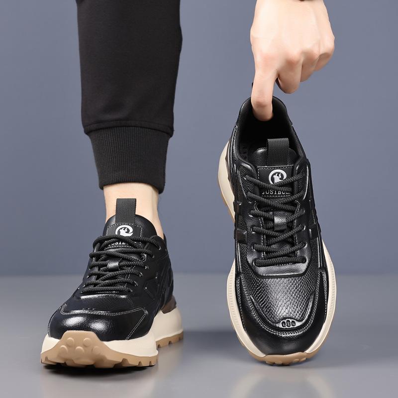 Мужская обувь модный бренд кожаные папины кроссовки мужские на платформе спортивные ретро мужские одинарные туфли