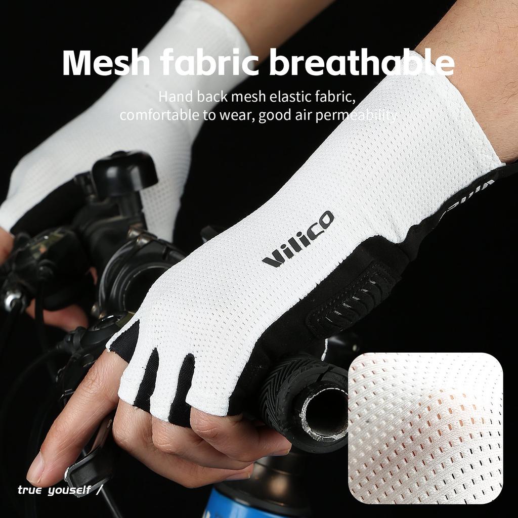 Breaking Wind Cycling Half Finger Gloves Anti-Slip Bicycle Mittens Racing Road Bike Glove Mtb Biciclet Guantes