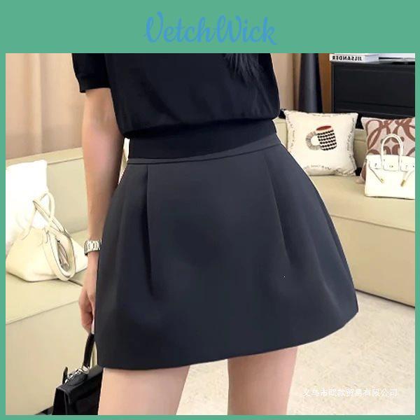 No Brand 2025 Autumn Winter Pleated Mini Skirt With High Waist For Casual Women