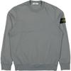 Solid Color Logo Patch Crew Neck Pullover Long Sleeve Sweatshirt Men Sweatshirt Gray-Green 811563051-V0066