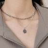 J.Lauren Coin Cubic Silver Necklace N01169