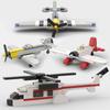 WW2 Military Battle Mini Plane US P-51 Mustang Aircraft Rescue Vehicle Copter France Army Set Building Blocks Toys World War II