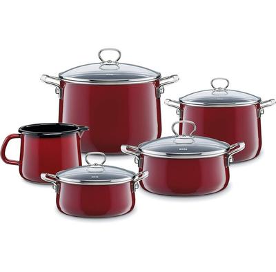 Набор кастрюль Enamel New Rosso extrastark, 5 предметов (0584-008)