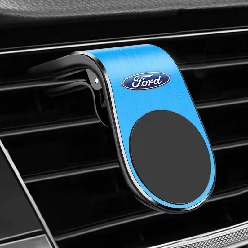 Car Sticker Ford New 2025 Hot Car Air Vent Clip Mount Metal Magnetic Phone Holder Stand GPS Display For Ford Fiesta C-Max Kuga R