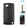KEYYOU 10pcs 2/3 Buttons Car key Case for Peugeot 207 307 308 407 607 807 For Citroen C2 C3 C4 C5 C6 Flip Car Key shell