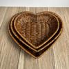 Имитация ротанговой плетеной корзины для фруктов, настольные корзины для хранения в форме сердца для домашней кухни, декоративный поднос для овощей в стиле ретро