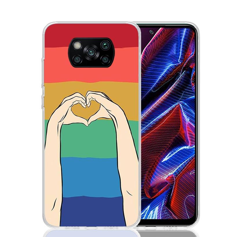 Love Is Love LGBT Rainbow Case Phone Cover for Xiaomi Redmi Note 10 9 9S 8 8T 7 5 Pro Mi 12T 11T 10T 9T 12 11 Lite A3 A2 Trend F