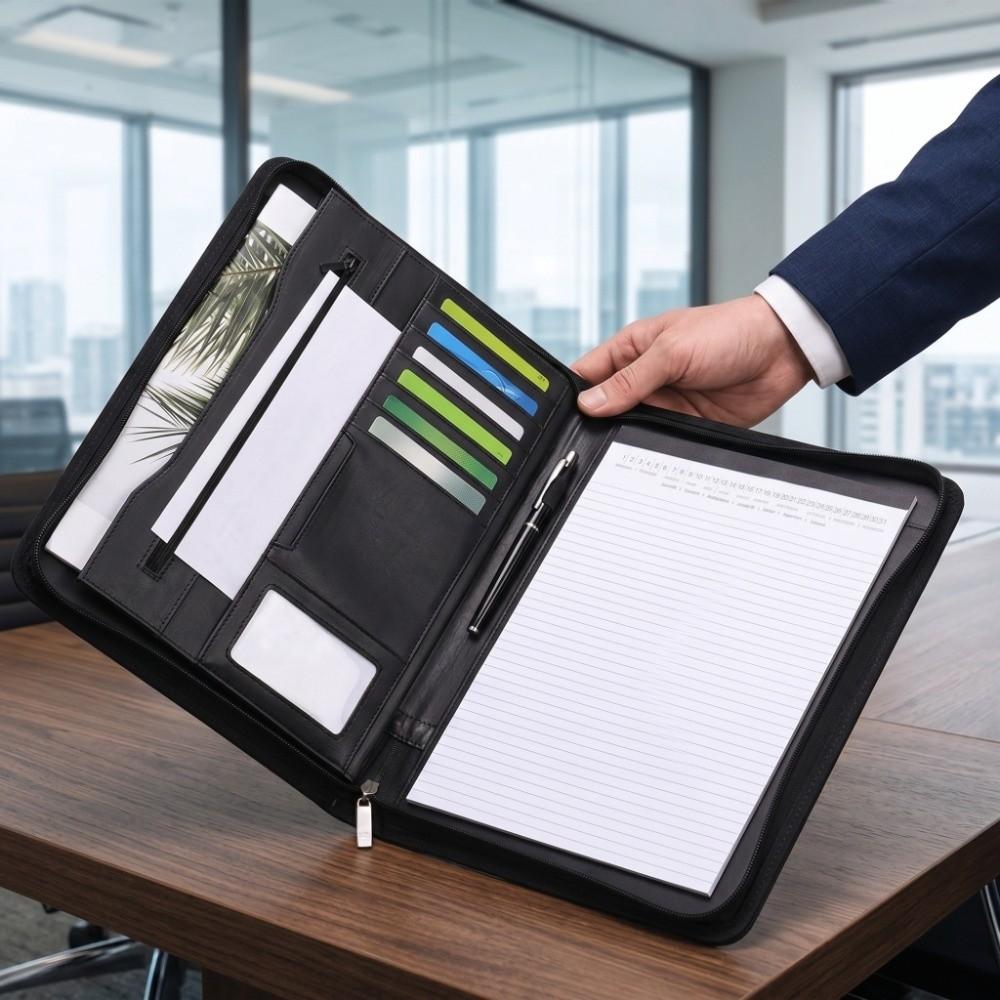 Waterproof Padfolio A4 Business Folder Briefcase Office Supplies Document Organizer Meeting