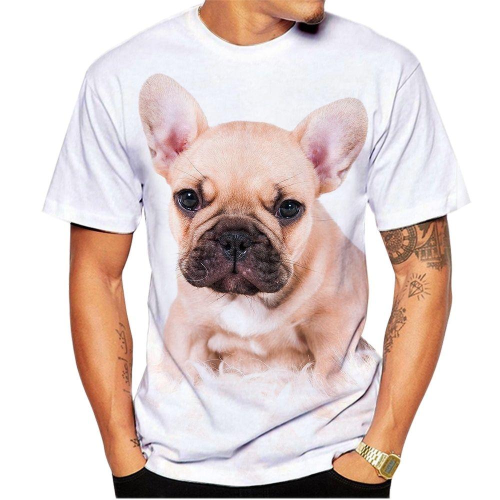 Animal French Bulldog 3D Print T Shirts Summer Men's O-Neck Short Sleeve T-shirt Oversized Streetwear Boys Kids Cute Tees Tops