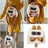 Cat Plush Siamese Backpack Cute Doll Crossbody Bag For Teen Travel School And