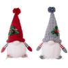 Набор из 2 рождественских плюшевых гномов со светодиодной подсветкой, рождественская фигурка гнома, рождественское украшение, гном для рождественского украшения дома, кухни