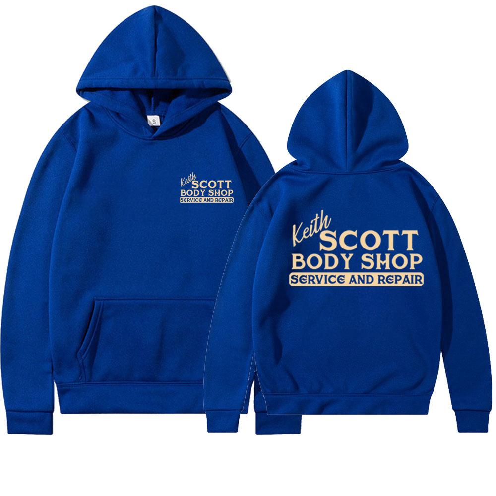 Keith Scott Body Shop Tv Show Jersey One Tree Hill Sudadera con capucha Ravens Sudadera de baloncesto Estampado de 2 lados Lucas