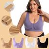 Спортивный бюстгальтер большого размера с передней застежкой - 6 крючков, беспроводной, для йоги, легкая поддержка, тонкий