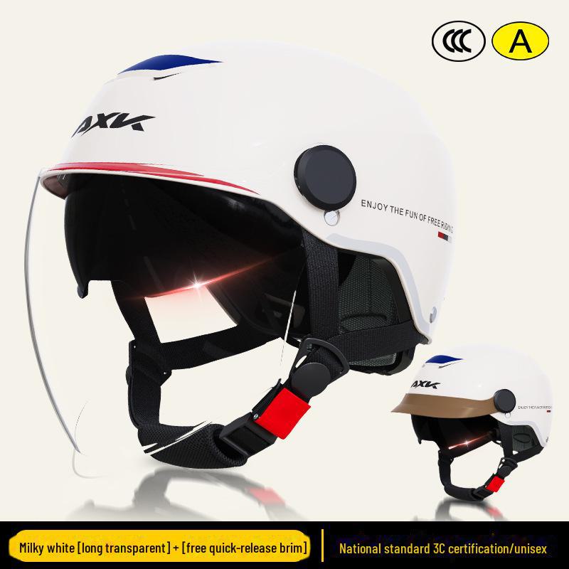 Шлем для электрического мотоцикла с сертификатом 3C: Солнцезащитный всесезонный шлем для мужчин и женщин