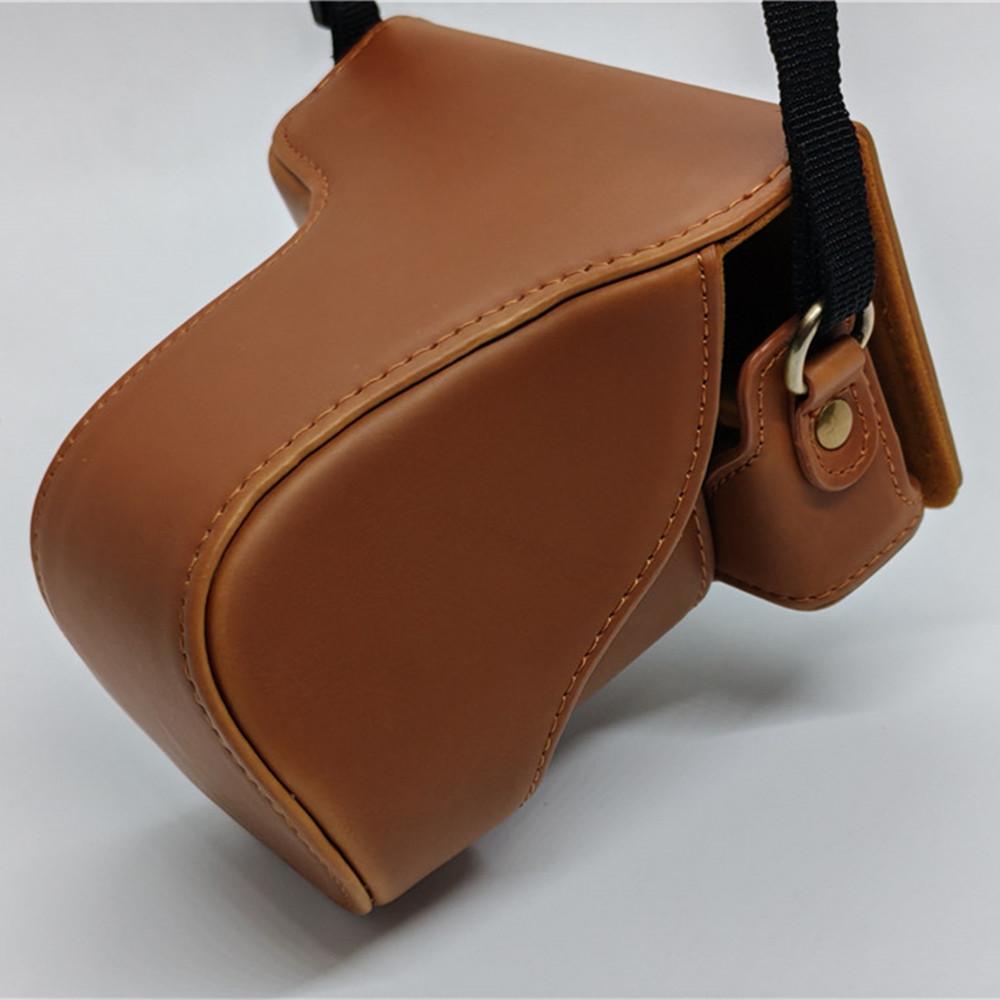 Чехол-сумка из ПУ кожи для камеры Canon EOS M10 M200 M100 M с объективом 15-45 мм, полное покрытие корпуса с ремешком