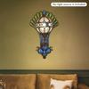 Die-cast Aluminum Wall Lamp,110V Green Phoenix Wall Light Fixture Corded Electric Applicable 3-15m² for Bedroom Bathroom