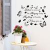 WZ9022 Английский Слоган Бабочка Любовь Спальня Гостиная Кабинет Домашнее Украшение Украшения Наклейка На Стену