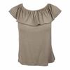 Women's Sleeveless Ruffled Neck Top