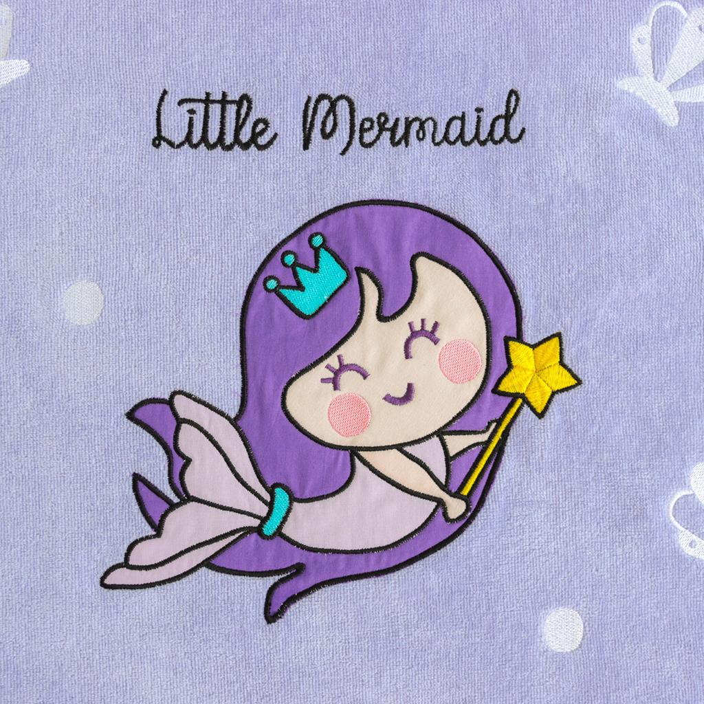 Пончо для детей «Русалочка» Milk&Moo, 100% хлопок, один размер, 22,5x24 дюйма