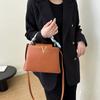 New Fashionable Lychee Pattern Lady Bag Portable Shoulder Oblique Span Women's Bag