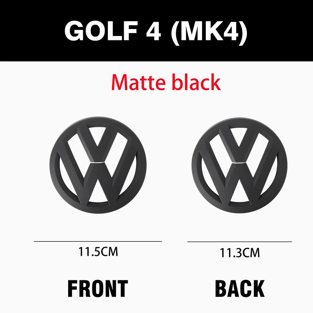 GJWPC1 For VW Volkswagen Jetta MK5 Golf 1set Glossy Car Front Grill Badge Emblem Stickers Car Logo Accessories For Volkswagen MK6 MK4 M