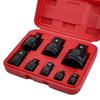 7Akiranoai Conversion Adapter Drive Socket Adapter Set Durable 8-piece Set, 1/4" 3/8" 1/2" 3/4" (with Case)