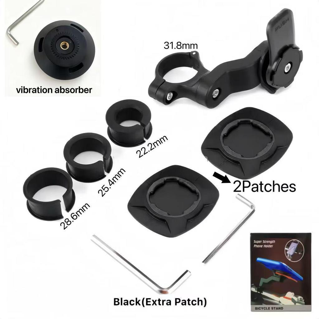 Motorcycle & Bicycle Phone Holder with Shock Absorption for Navigation
