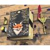 Handmade Leather Fox Grimoire: Vintage Book of Shadows