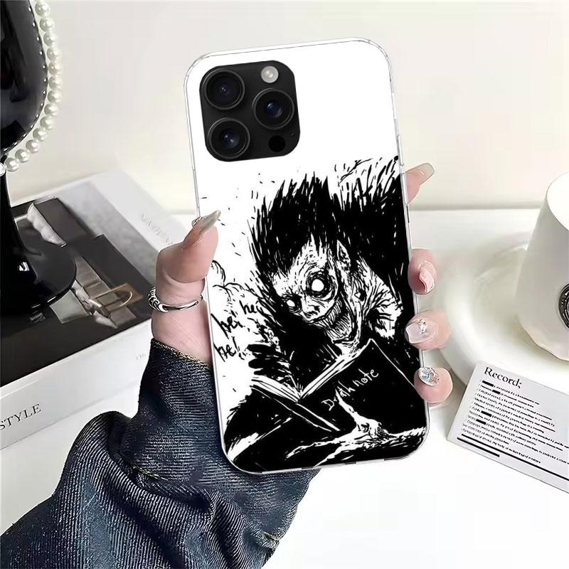 N-Note D-Death Anime Ryuk Soft Phone Case For IPhone 11 17 Air 16E 16 Pro Max 15 + 14 Plus 13 Mini 12 Apple 7 SE 8 Fundas Coque