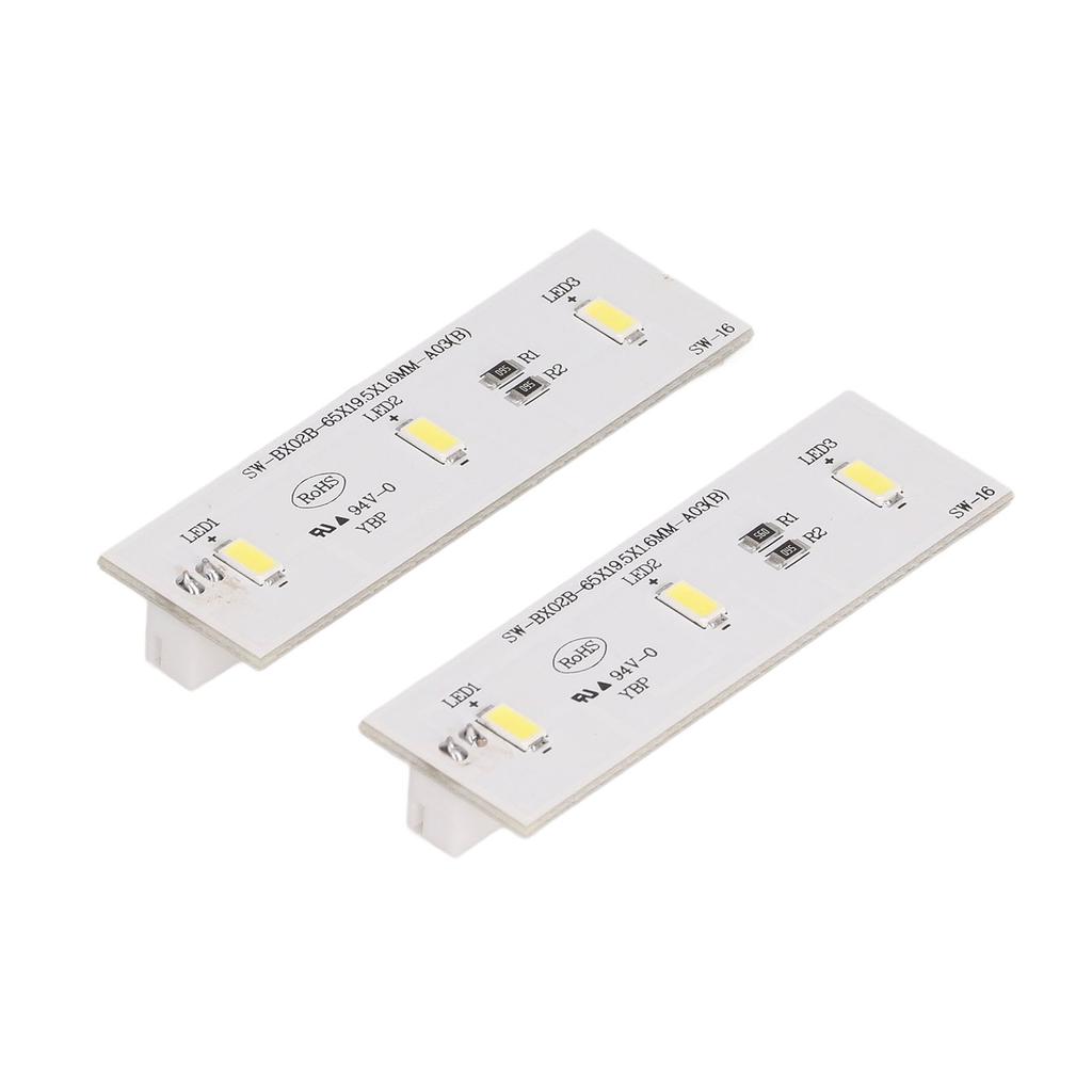 2Pcs Refrigerator LED Light Strip Bar Replacement Freezer Refrigerator Light Strip Bar Repair Part