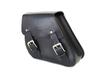 LONGRIDE Single Side Swingarm Bag for Harley Bolt CUS281 (Black Leather) Dyna/Yamaha
