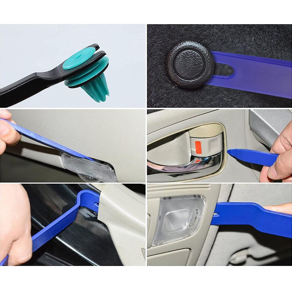 Trim Dash Removal Installer Hand Tool Blue 5set Portable Car Panel Removal Tool Kit Nail Puller Radio Audio Door Pry Repair Clip