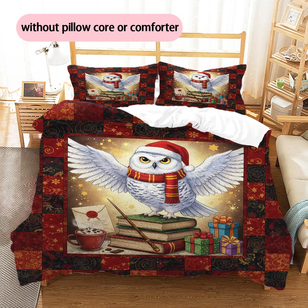 Мультяшный Узор Комплект Постельного Белья Одеяло Пододеяльник Наволочка Домашний Декор Подарок на День Рождения (1 пододеяльник + 2 наволочки, без наполнителя)