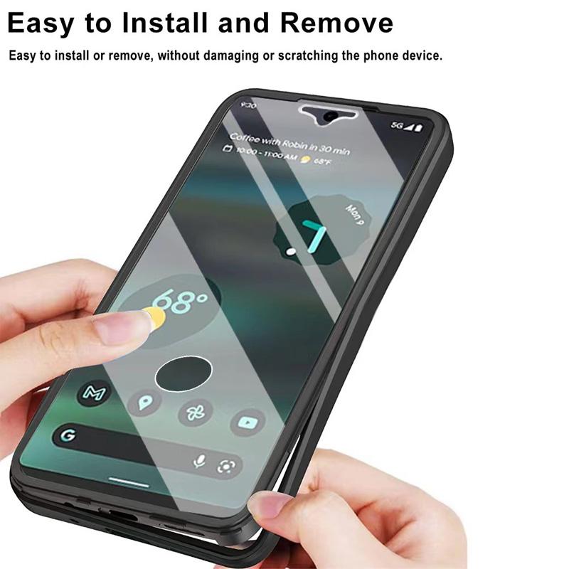 360-градусный двухсторонний гибридный прозрачный чехол для телефона для Google Pixel 6A, прочный мягкий чехол-бампер для Google Pixel 6a GX7AS GB62Z, прозрачный противоударный чехол