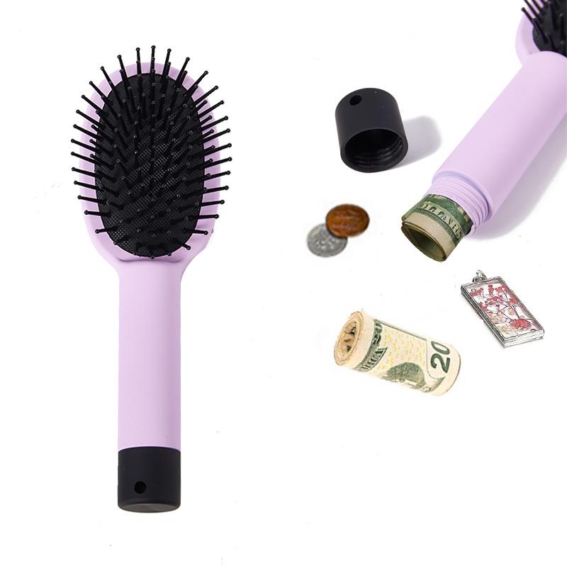 1Pc Brush Hair Secret Stash Comb Safe Diversion Container Hidden Detangling Money Scalp Hide Jewelry Hairbrush Cash Hider