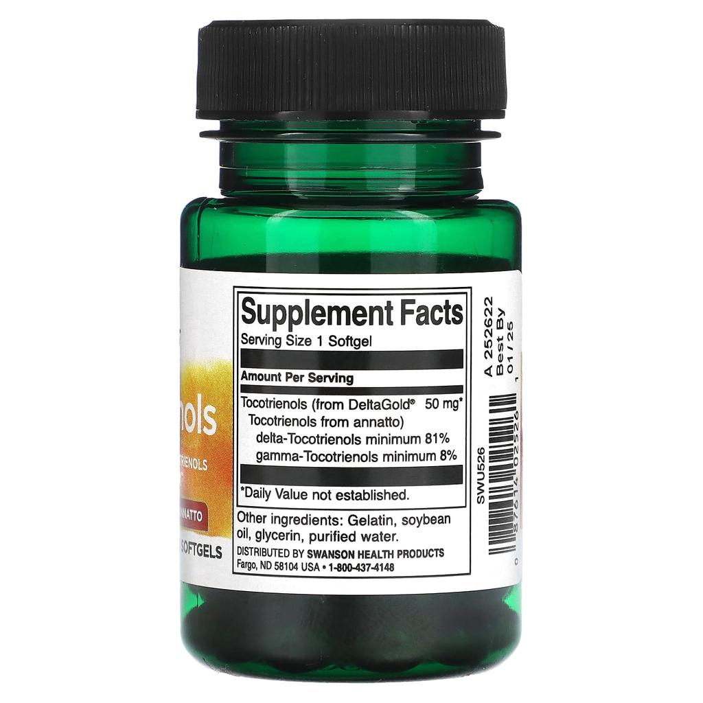 Swanson, Tocotrienols, 50 mg, 60 softgels