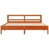 Solid Wood Bed without Mattress Wax Brown 200x200 cm Pine Wood