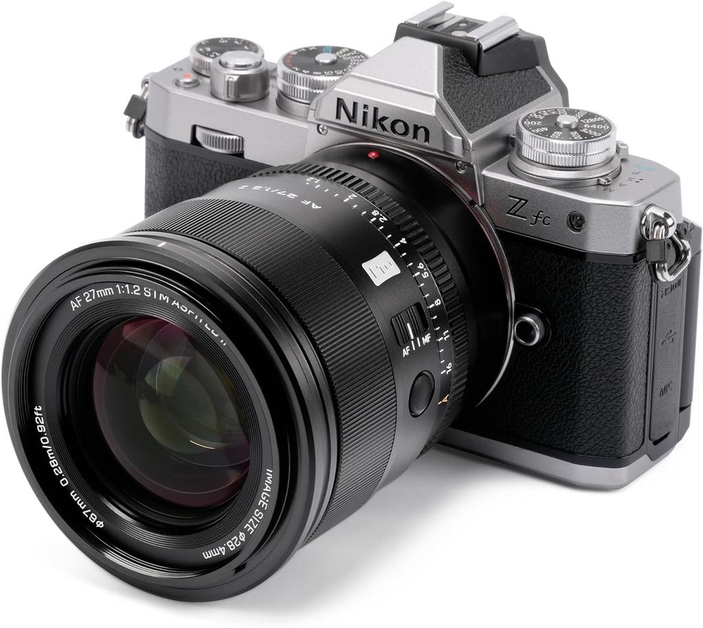 Viltrox AF 27мм Pro Z Mount Объектив с автофокусом для камер Nikon Объектив F1.2, Сверхбольшая диафрагма, Легкий, АФ с обнаружением глаз, APS-C (Z5, Z50, Z6, Z6II,