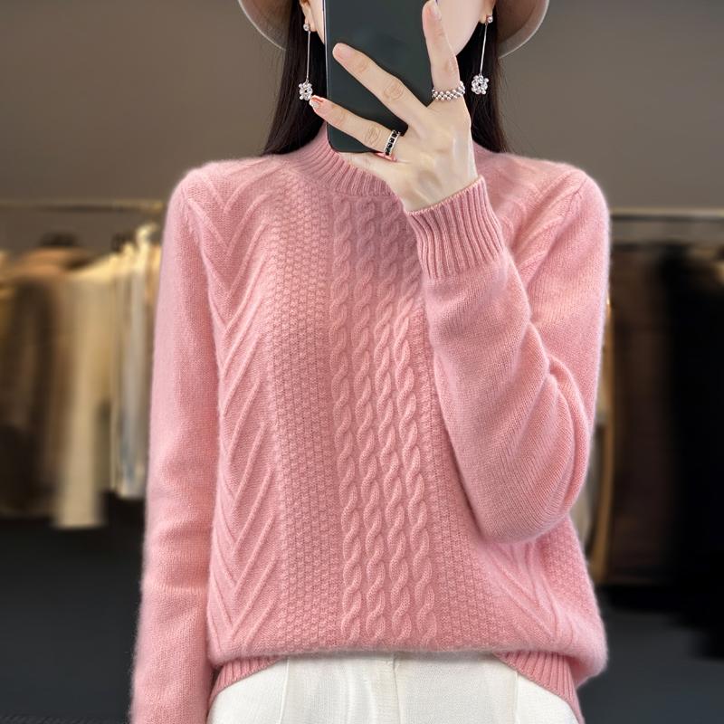 Женский кашемировый свитер Qinghe кашемир 30% кашемир 70% шерсть теплый и модный универсальный осенне-зимний