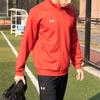 Under Armour Однотонная спортивная трикотажная куртка с воротником-стойкой на молнии, мужская куртка красного цвета 22500409-600