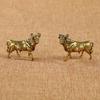 1 Pair Pure Copper X Zodiac Ox Small Ornaments Desktop Ornaments Twisted And Shy To Welcome The Ox Ornaments