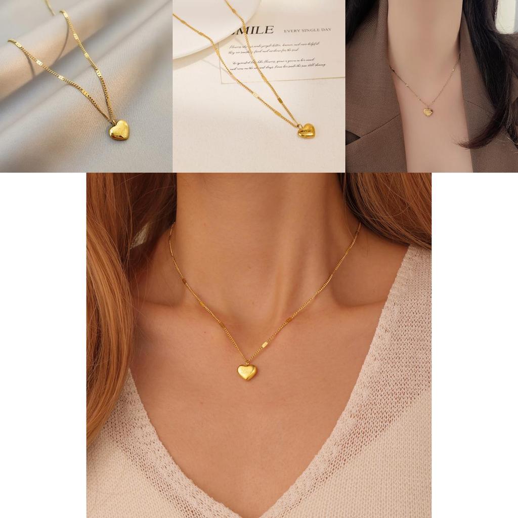 Elegant Titanium Steel Love Letter Necklace For Casual And Office Use