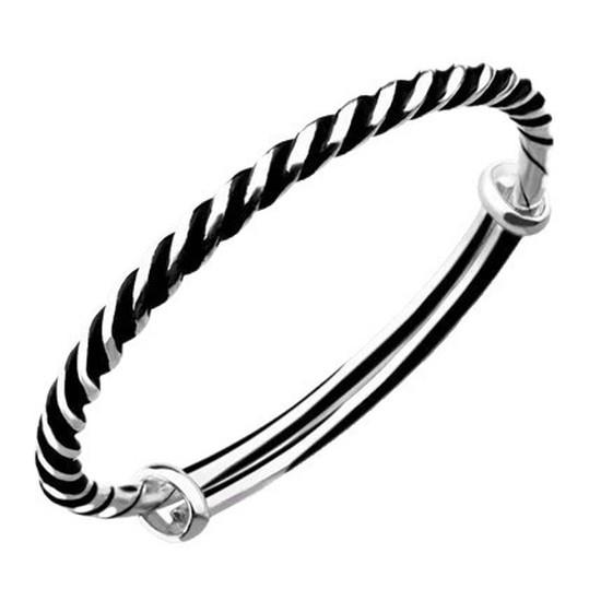 Chinese-style vintage twisted pull-and-slide bracelet Minimalist niche black dyeing process Versatile bracelet for friends and besties