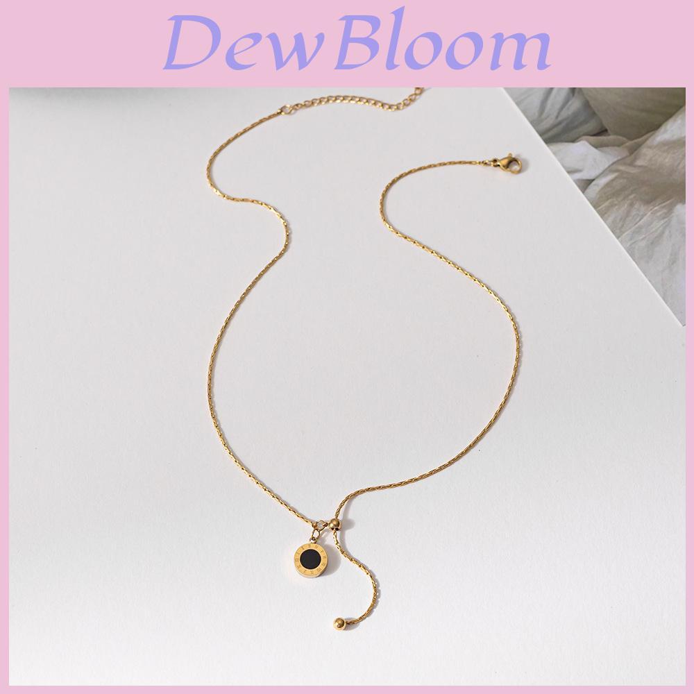 Minimalist Geometric Titanium Steel Layered Necklace For Women With Sparkling Diamond Accents