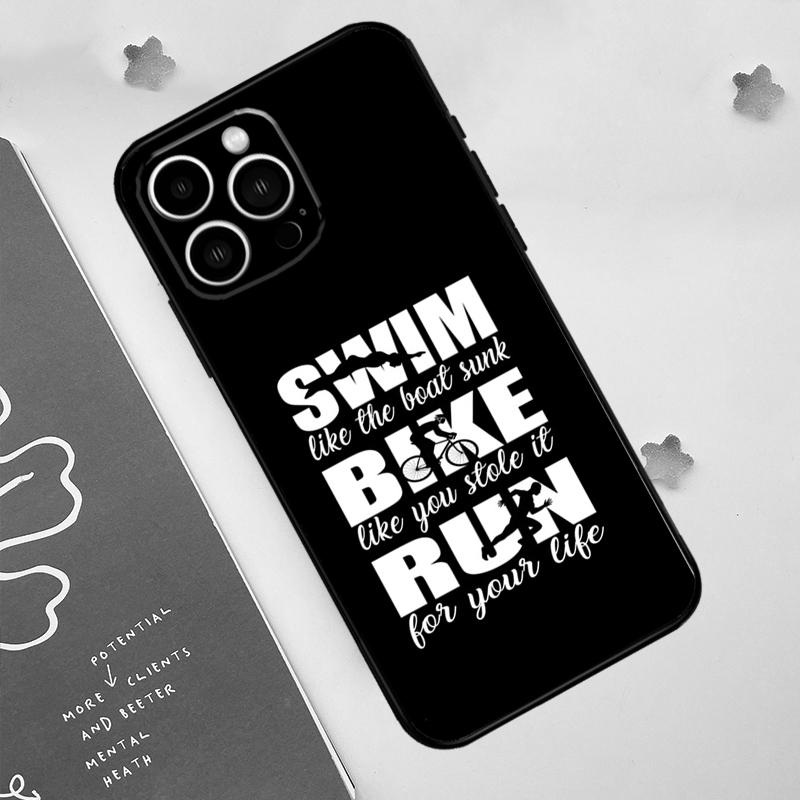 Чехол для телефона Triathlon Tri Life Swim Bike Run для iPhone 17 Pro Max 14 11 15 16 Pro Max 13 12 mini 16 Plus 16e 17 Air Funda